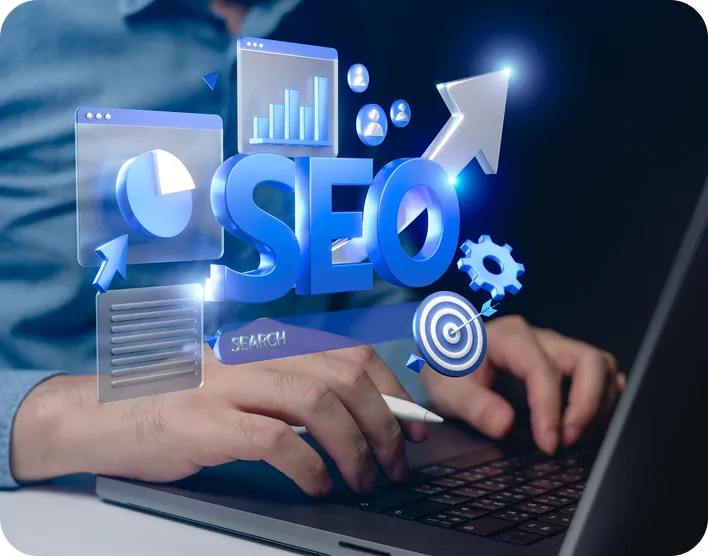 AI SEO (GEO & AEO) — illustrative service visual