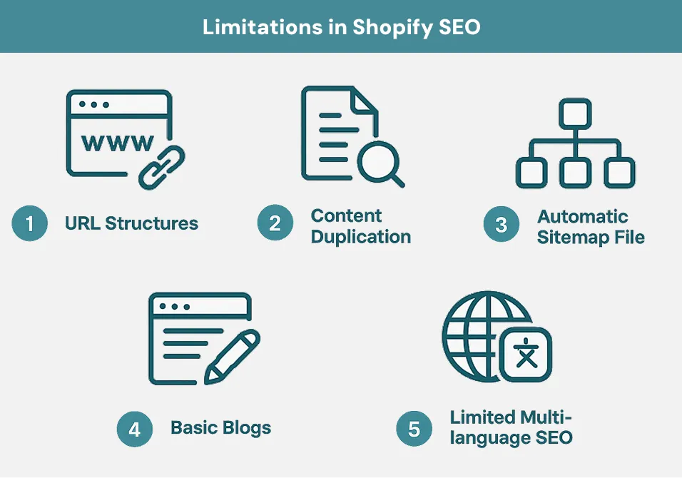 Limitations in Shopify SEO