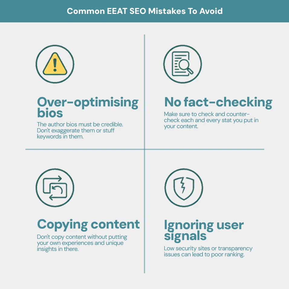 Common EEAT SEO Mistakes To Avoid