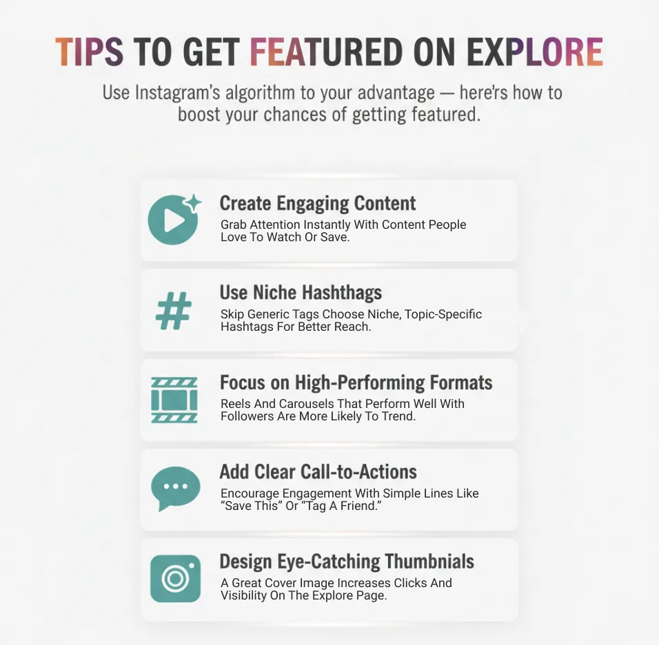 Tips to Get Featured on Explore