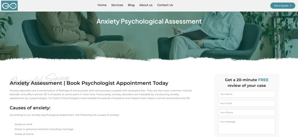 Gopsych Service Page