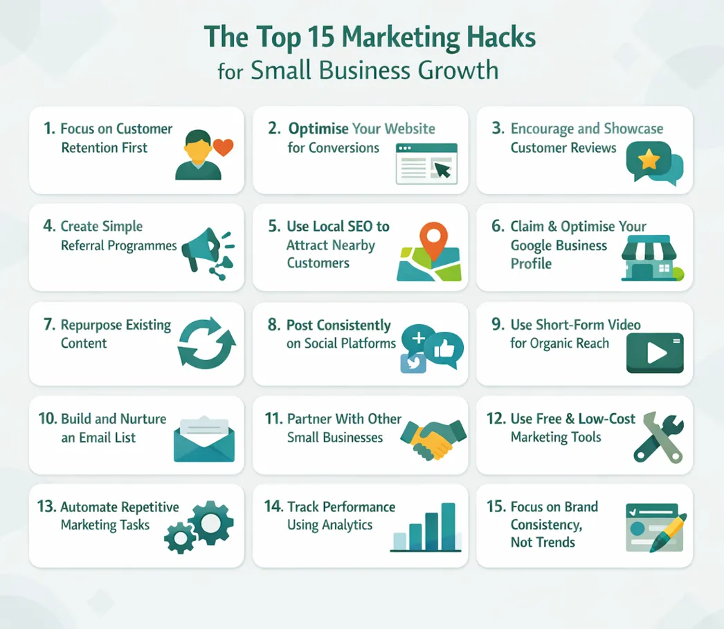 The Top 15 Marketing Hacks for Small Business Growth