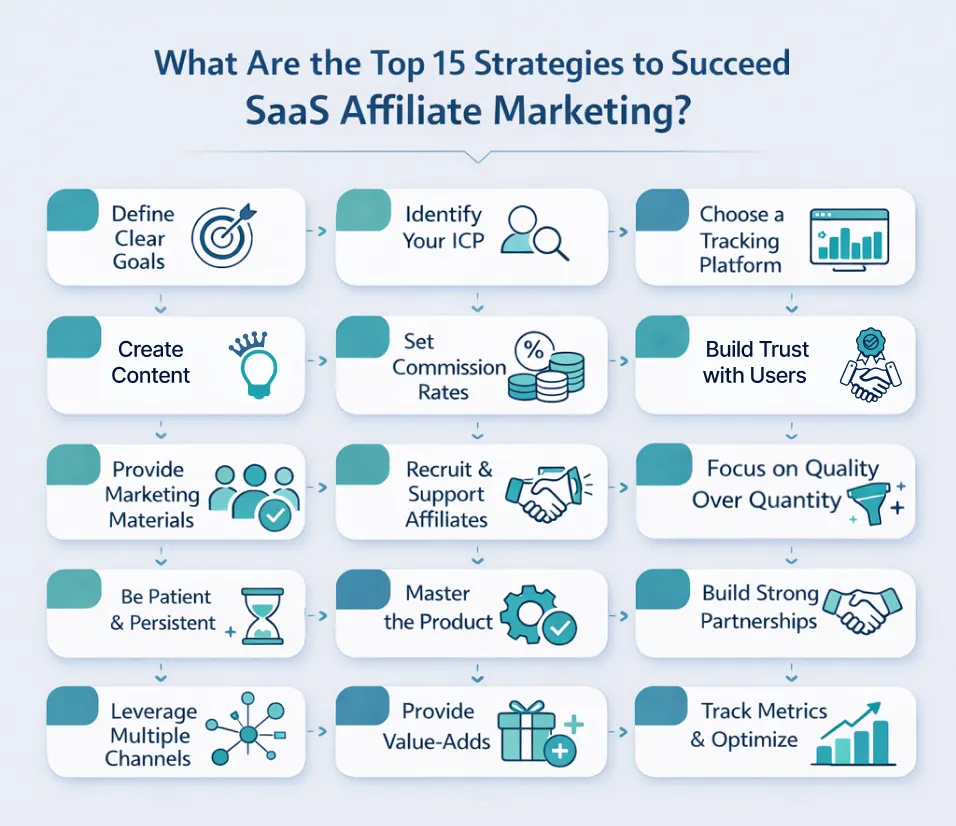 What Are the Top 15 Strategies to Succeed in SaaS Affiliate Marketing