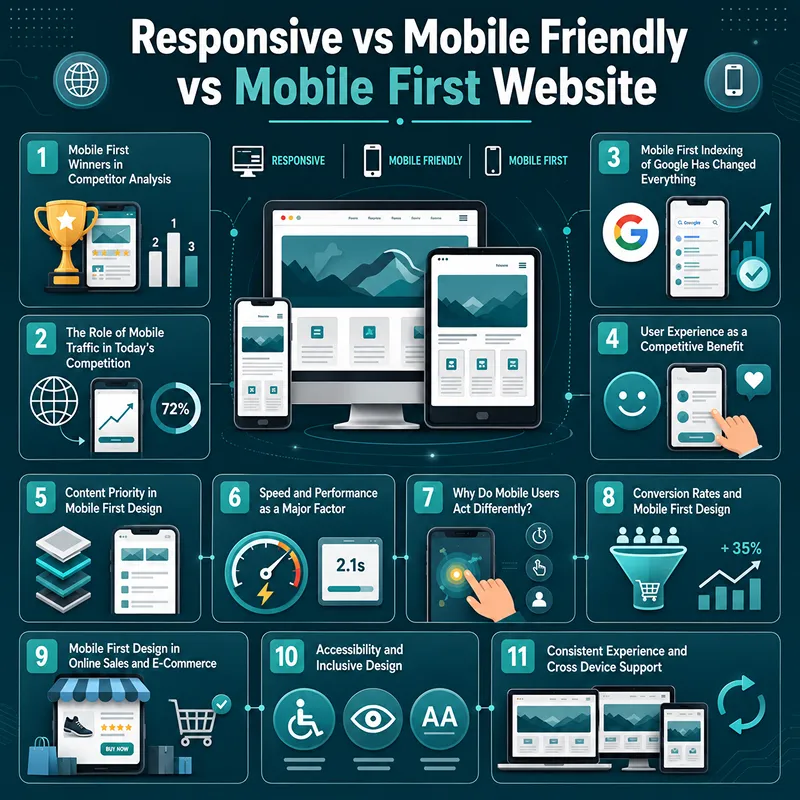 Responsive vs Mobile Friendly vs Mobile First Website