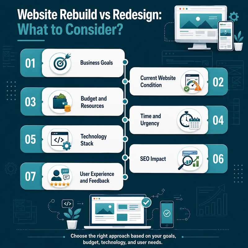 Website Rebuild vs Redesign What to Consider